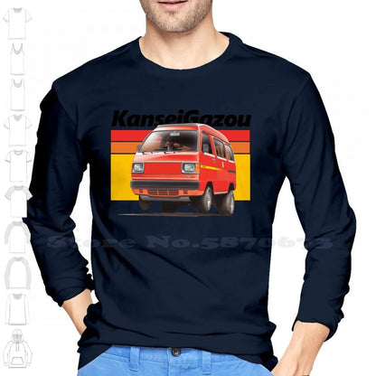 Acty Kei Van Drag T-Shirt – 100% Cotton | JDM 3-Cylinder Japanese Van | Funny 80s Car Design