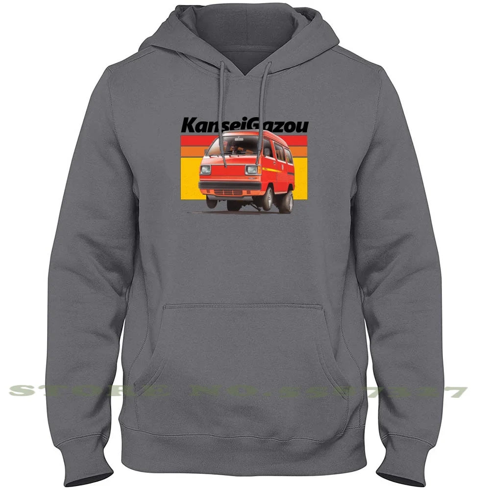 Acty Kei Van Drag T-Shirt – 100% Cotton | JDM 3-Cylinder Japanese Van | Funny 80s Car Design