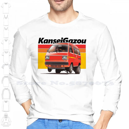 Acty Kei Van Drag T-Shirt – 100% Cotton | JDM 3-Cylinder Japanese Van | Funny 80s Car Design