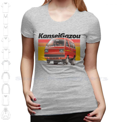 Acty Kei Van Drag T-Shirt – 100% Cotton | JDM 3-Cylinder Japanese Van | Funny 80s Car Design