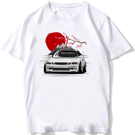 Japan-Style JDM T-Shirt – Mugen Power JZX90 Mark II Classic Design | Cool Casual White Tee